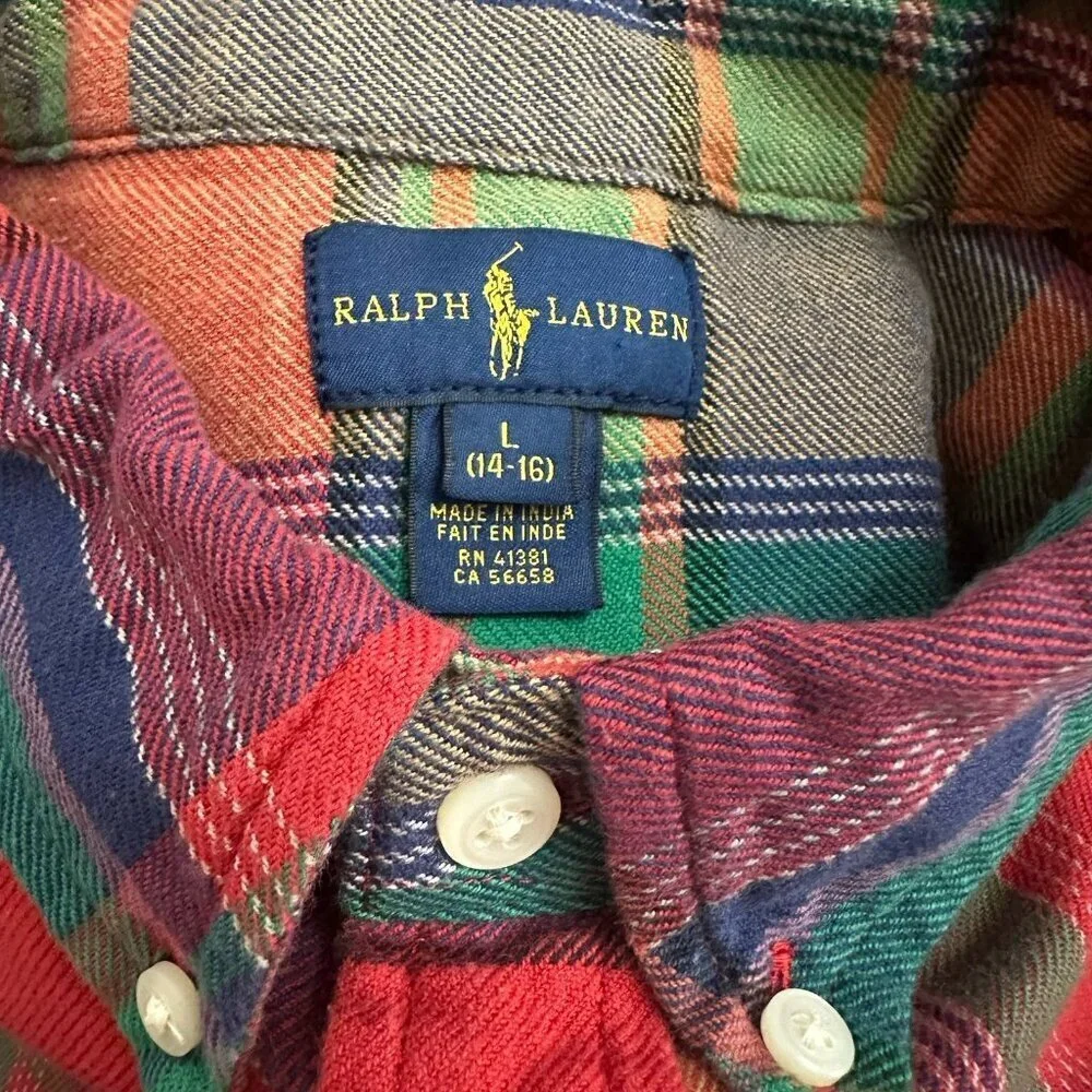 Ralph Lauren plaid flannel button up Shirt